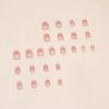 Press on Nails Oval Medium Length Cat Eye False Nails Artificial Acrylic Nails Nude Pink Design Almond Fake Nails Full Cover Glossy Reusable Coffin Nails Glue on Nails for Women 24Pcs