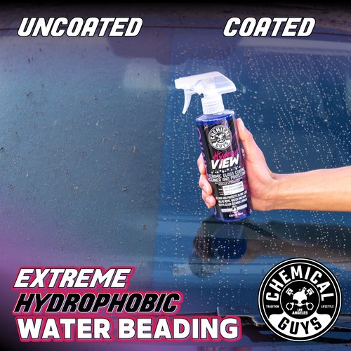 Chemical Guys CLD30116 HydroView Ceramic Glass Cleaner, Water Repellent & Protective Coating (Works on Glass, Windows, Mirrors, Navigation Screens & More; Car, Truck, SUV and Home Use), 16 fl oz