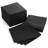 AH AMERICAN HOMESTEAD Cocktail Napkins-Disposable Beverage/Bar Napkins-Black Linen-Like Square Napkins-Eco-Friendly & Compostable-Everyday Use, Party or Wedding 4.75inch x 4.75inch (100 Count, Black)