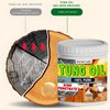 GOODTAKE Pure Tung Oil, Premium Tung Oil Finish with Brush, Pure Tung Oil Wood Sealer for Unfinished Bare Wood, Such as Wood Floors, Wood Furniture Indoor and Outdoor Projects (8 Fl Oz)