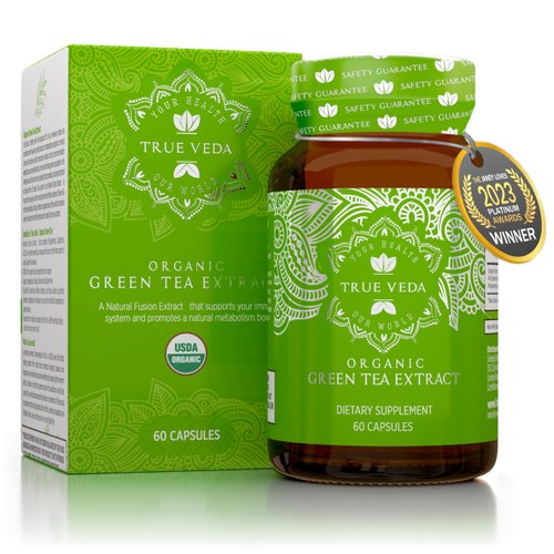Organic Green Tea Extract Capsules – USDA Organic Certified | 60 Green Tea Capsules | Green Tea P...