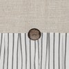 DOSLY IDÉES Farmhouse Shower Curtain,Beige and Gray Stripe,Button Curtain,Linen and Cotton Woven Fabric,Rustic Charm Country Chic Style,72x72 in
