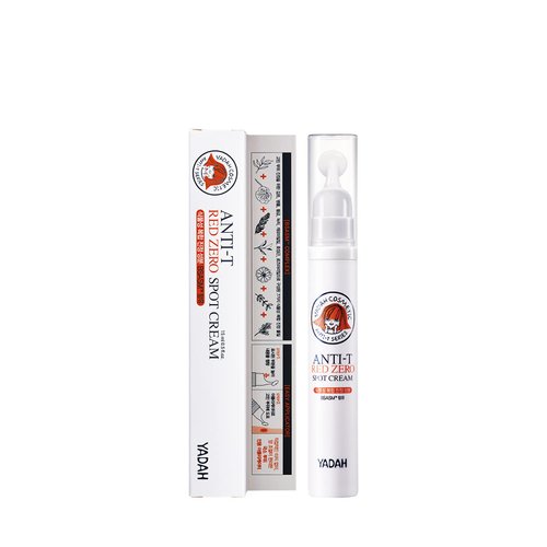 YADAH Anti Trouble Red Zero Spot Cream, Easy Application Acne Spot Treatment, Natural Niacinamide Acne Treatment, 100% Vegan Formula For Acne Care, Acne Whitehead Scar Solution Treatment 0.5 FL.Oz.