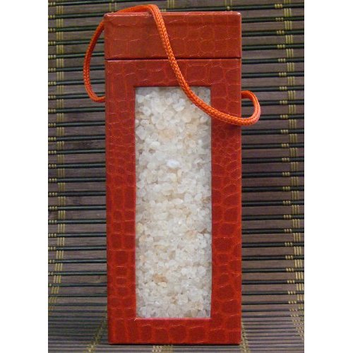 Black Tai Exotic Himalayan Salt: RED Faux Crocodile Container- Medium Grade King (3 lbs)