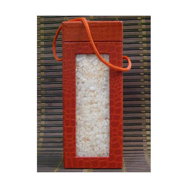 Black Tai Exotic Himalayan Salt: RED Faux Crocodile Container- Medium Grade King (3 lbs)