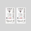 Oottati 2 Sheets Small Tiny Finger Temporary Tattoo Stickers Spade Heart Triangle Star Quote