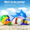 Pijaborg Beach Ball, Inflatable Beach Ball Bulk Durable and Thick Beach Balls for Pool Beach Outdoor Activities (6 Beach Balls of Various Sizes)