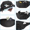 NZII Sports Fanny Pack for Men Women, Outdoor Waist Pack Bag with 6-Zipper Pockets, Super Capacity Bum Bag with Adjustable Belt for Traveling Hiking Running Workout Casual (small black)