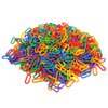Suwimut 1000 Pieces Plastic C-Clip Hooks Chain Links, Interchangeable Rainbow C-Links Kids Learning Toys for Classroom Preschool, Sugar Glider Climbing Swing Small Bird Cage Toys for Pet Rat Parrot