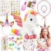 Unicorn Stuffed Animal Toys for Girls Age 4-6 6-8 for Girls 3 4 5 6 7 8 Year Old Girl Birthday Gift Set Princess Unicorn Dolls Plush Toys for 5-7