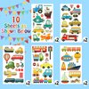 Partywind 110 Styles Glow Transportation Cars Temporary Tattoos for Kids, Luminous Vehicle Cars Party Supplies Favors for Boys, Car Tattoo Stickers for Goodie Bag Stuffers Toys (10 Sheets)