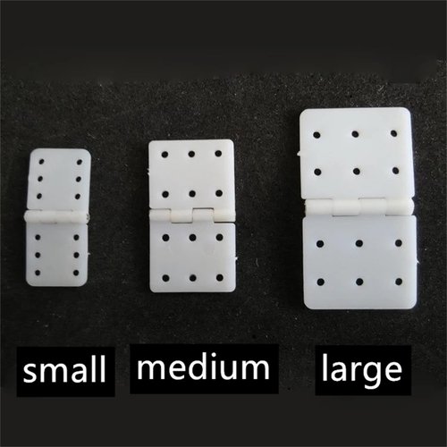Nylon Hinge, 20 Remote Control Aircraft Hinges, Suitable for Fixing Nylon Small Hinges (3 Sizes) for RC Aircraft Model Aircraft Parts.skrnrhrery (Small Hinge)