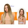 Full Shine Sew in Hand Tied Weft Hair Extensions 60 Gram Real Human Hair Weft Balayage Hair Extensions Silky #3/8/22 Brown to Light Blonde Mix Walnut Brown 24 Inch