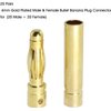 MEETOOT 20Pairs 4mm Gold-Plated Brass Bullet Banana Plug Male Female Bullet Banana Connector RC Part for ESC Battery Motor