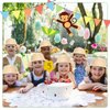 12 Pcs Safari Hats and Vest for Kids Safari Dress Costume Include 6 Safari Party Hats and 6 Safari Party Vest Safari Party Supplies for Theme Jungle Party Birthday Halloween Party Decorations