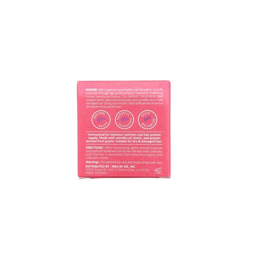 NIKSME Camellia Hair Treatment Bar, Revitalizes Dry Hair, Enriched with Biotin, Plant Proteins, Pea Peptide, Quinoa Seed Extract