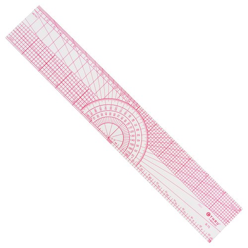 Westcott Beveled Protractor Ruler, 12&quot;, Transparent (B-75)
