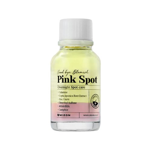 MIZON Pink Spot,Overnight spot Care, Night Pimple Care, Product with Calamine, AHA, BHA, Acne Treatment, Breakout Treatment, spot Treatment - (19ml/0.65 fl oz).