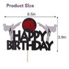 Anxdh karate cake top hat, taekwondo theme cake top hat, karate happy birthday party supplies sparkling black decoration