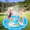 Mademax Upgraded 67" Splash Pad, Sprinkler & Splash Play Mat, Inflatable Summer Outdoor Sprinkler Pad Water Toys Fun for Children, Infants, Toddlers, Boys, Girls and Kids