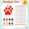 Weecent 32 Pcs Party Favors Kids Stationery Include 8 Colors Paw Print Pencil and Notpads Colorful Wooden Writing Pencils and Small Notebooks for Birthday Gifts Classroom Supplies