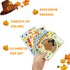 Happy Storm Thanksgiving Stickers for Kids, 24 Sheets Make a Turkey Face Stickers Bulk, Turkey Stickers for Kids, Thanksgiving Crafts for Kids, Thanksgiving Party Favors Supplies Activities Gifts