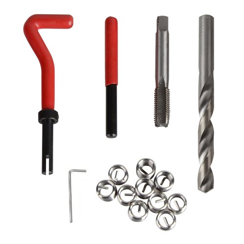 15 pcs Helicoil Thread Repair Insert Set, M9 x 1.25 x 13.5mm Compatible Auto Car Hand Tool Set