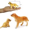 Gemini&Genius Dog Toys for Kids, Golden Retriever Family Playset, Detail and Realistic Puppy Action Figures, Pet Doggy Toys, 2-4 Inches Length - Baby Shower Cake Toppers or Toy Gifts for Kids