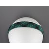 Fashion Accessories Now green black white plaid headband 1 1/8 inches wide tartan fabric covered hair band plaid headband