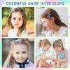 obeoby 120 Pcs 40 Colors Metal Snap Hair Clips, 2 Inch Hair Barrettes Hair Accessories for Women Girls