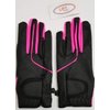 New Women-Kids Horse Riding Gloves Leather Grip Equestrian Pink Black Tack Horse Back (Black, Small (Kids))