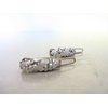Two extra small tiny silver crystal hair pin clip barrettes fine hair