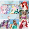 YARIEW 6 Pcs Mermaid Tail Headbands for Girls - Glitter Sequins Starfish Hair Accessories for Mermaid Party Decorations and Gifts (Set 2)