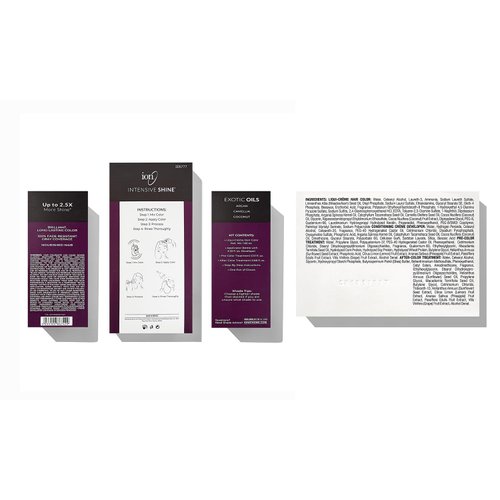 ION Intensive Shine Permanent Liqui-Creme Hair Color Kit Fade Resistant Gray Coverage 2.5 Times More Shine Brilliant Long Lasting Color - Plum 4VV