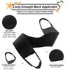 4 Pcs Self Tanner Mitt Applicator Kit - Self Tanning Mitt Glove,Self Tanner Back Applicator,Mini Face Tanner Mitt,Face Tanner Brush Soft Streak-Free Reusable & Washable for Women Girl Men (Black)