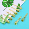 100pcs 1.4 Inches (3.5 cm) Golden Single Prong Curl Clips Metal Alligator Hairpins Clips Sectioning Hair Clips Hair Accessories for Hair Extensions Styling
