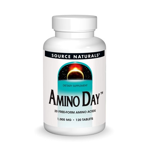 Source Naturals Amino Day - 20 Free Form Amino Acids Supports Quality Dieting During Nutrition - 120 Tablets