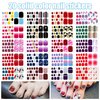 YECIRALA 20 Sheets 440 Pcs Fashion Designs Toe Nail Stickers Full Nail Wraps for Women Toenails Stickers Gel Nail Polish Stickers for Toes Nails Gel Nail Strips Stick On Nails Polish Strips Decals