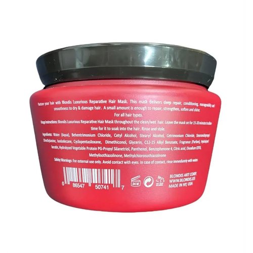 Blondis New York Luxurious Reparative Hair Mask 500Ml, 16.9 Fl Oz (Pack of 1), Clear