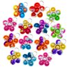 50 Packs Bluk Flowers Rainbow Mini Pop Fidget Keychain , Birthday Party Favors ，for Kids， boy and Little Girl Student Prize