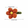 4 PCS Plush Flower Hair Clips: Elegant Ladies' Flower Duck Bill Clips and Hairpins