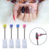 NMKL38 4PCS Nail Drill Bit Set Cleaning Brushes Professional Nail Drill Machine Manicure Accessories, Mixed color