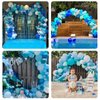 Ocean Under the Sea Balloon Garland, Blue Shark Balloon Arch Kit, Light Aqua Blue Latex Helium Balloons Metalic Blue Dolphin Shark Balloons for Shark Ocean Baby Shower Birthday Party Decorations