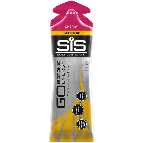 Science in Sport Energy Gel Pack, SIS Isotonic Energy Gel, 22g Fast Acting Carbs, Performance & Endurance Gels, Cherry Flavor - 2 Fl Oz (Pack of 6)