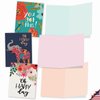 The Best Card Company - 20 All Occasion Note Cards (4 x 5.12 Inch) - Blank Boxed Set (10 Designs, 2 Each) - Optimisms AM6631OCB-B2x10