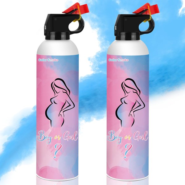 Gender Reveal Fire Extinguisher, Blue Gender Reveal Decor, Baby Boy Reveal Party Supplies 100% Biodegragable for Gender Reveal Decorations（2 Pack）