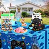 PIXHOTUL 4 Pcs Video Game Party Tablecloths, 51" x 86" Plastic Disposable Table Covers Blue Gaming Birthday Party Decorations for Boys Kids' Gamer Party Supplies