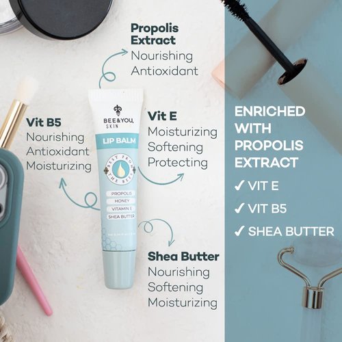 Bee and You Ultra Conditioning, 100% Natural, Moisturizing Lip Balm, Chapstick, Chapped Lips Treatment Severe, Beeswax, Propolis Extract, Raw Honey, Vitamin E, Shea Butter, 10ML