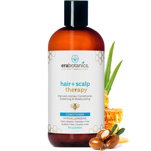 Era Organics Manuka Honey Dry Scalp Conditioner - Soothing and Moisturizing Hair Conditioner for Damaged Dry Hair - Sulfate Free Conditioner for Men and Women - Argan Oil Conditioner for Hair