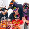 JMUQ Halloween Crafts Scratch Mask for Kids, 36Pcs Halloween Games Scratch Art Craft Kit Rainbow Scratch Paper for Halloween Party Favors Supplies Classroom Favors Halloween Activities